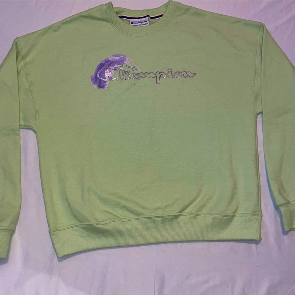 Neon green champion sweatshirt